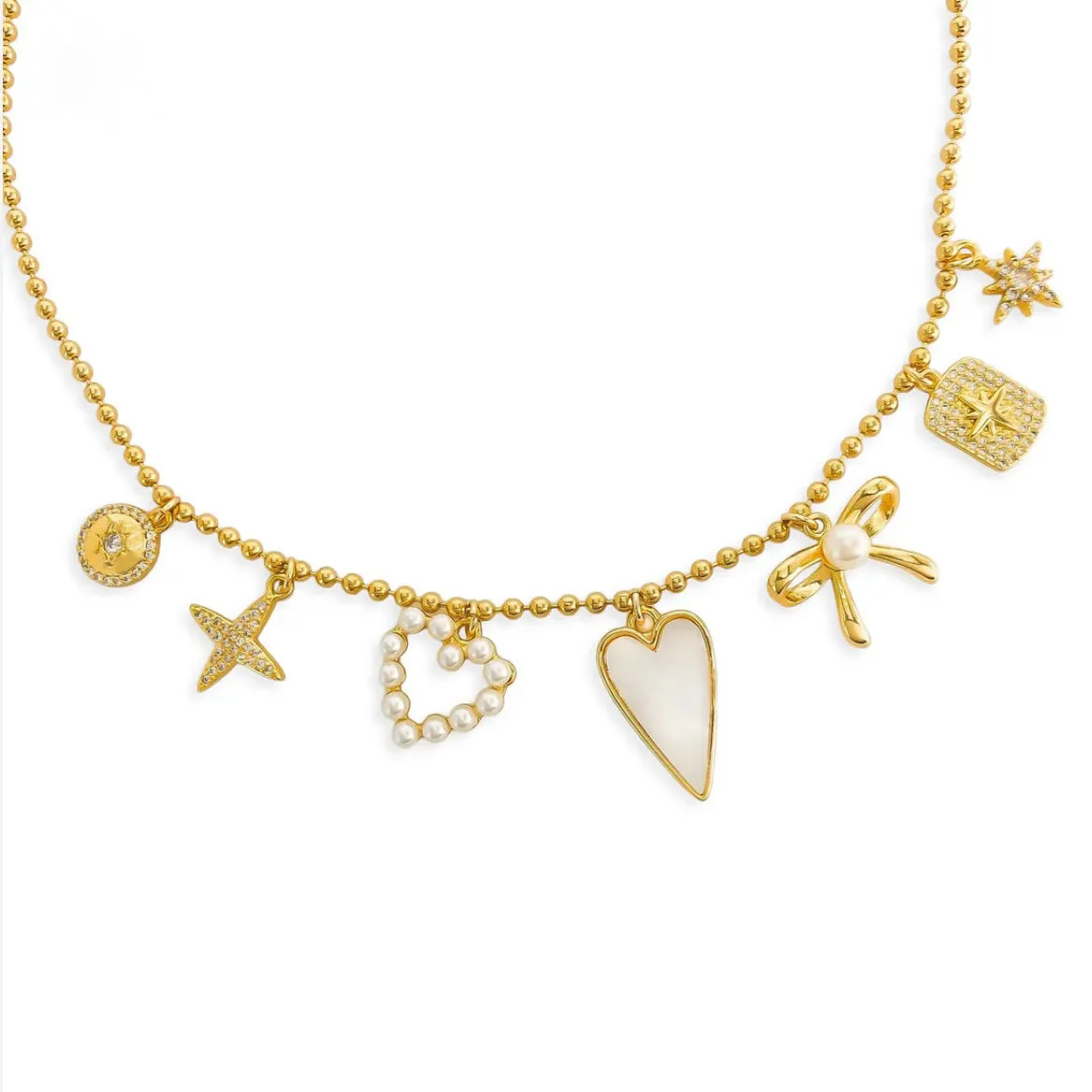 Penelope Charm Necklace sold by Mimosa