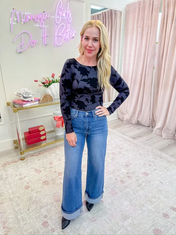 ZS Baela Shadow Floral Bodysuit sold by Mimosa