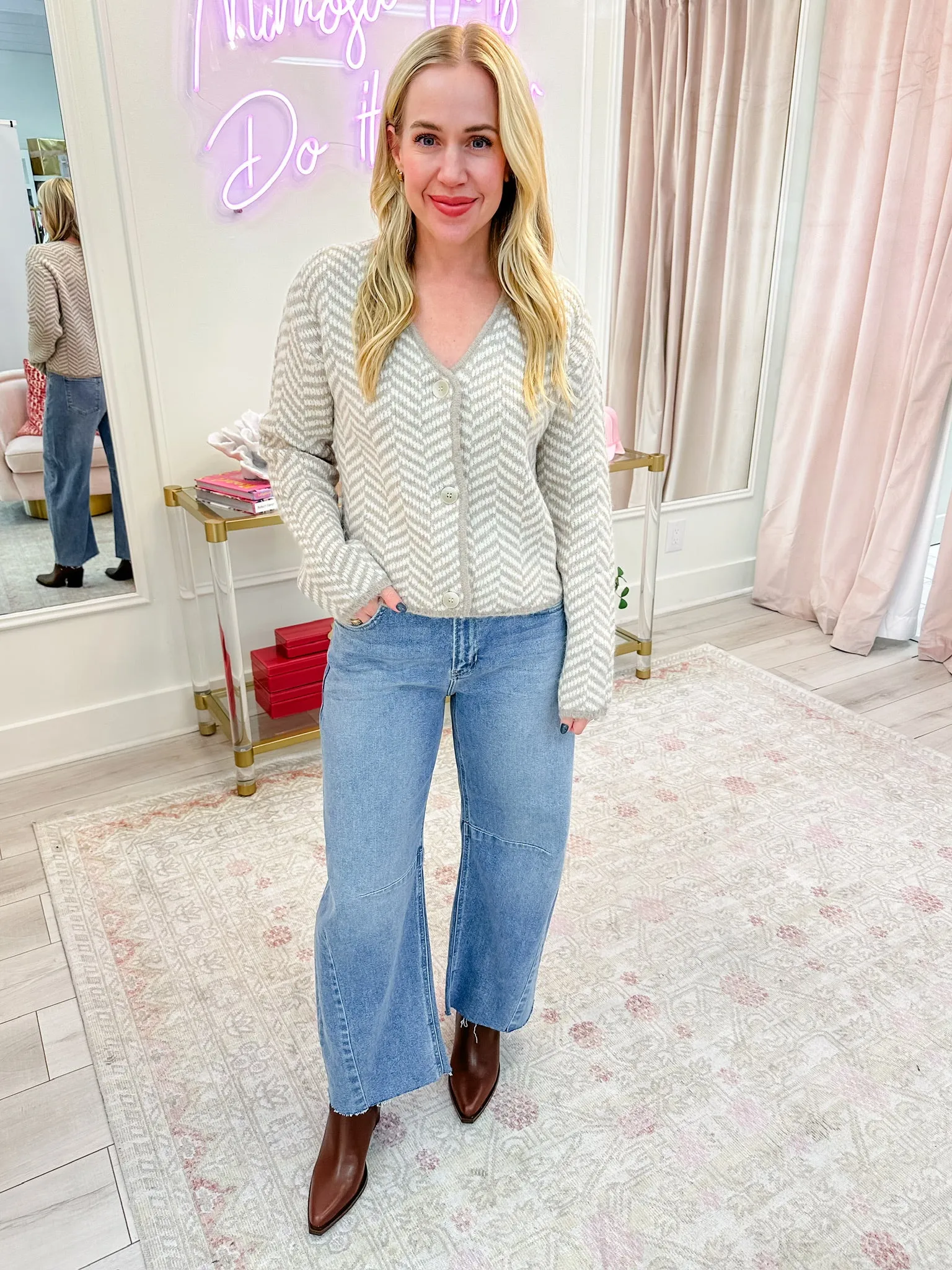 ZS Naomi Herringbone Cardigan sold by Mimosa