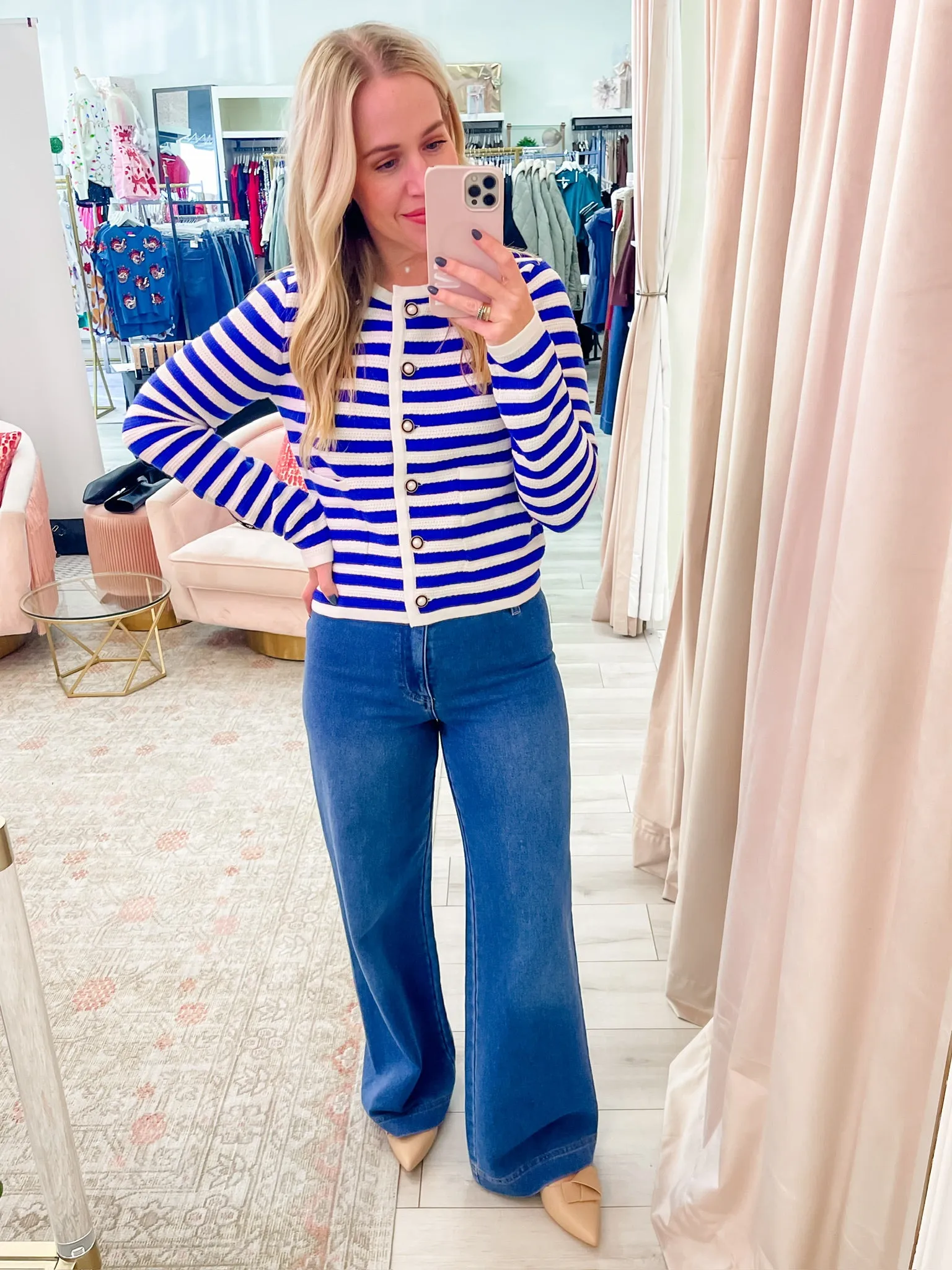 Augusta Stripe Cardigan sold by Mimosa product image thumbnail 3