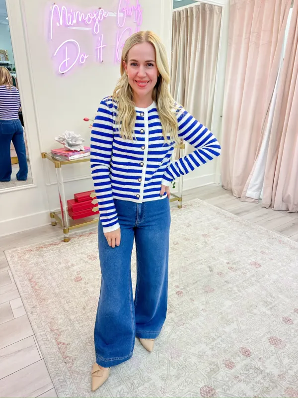 Augusta Stripe Cardigan sold by Mimosa