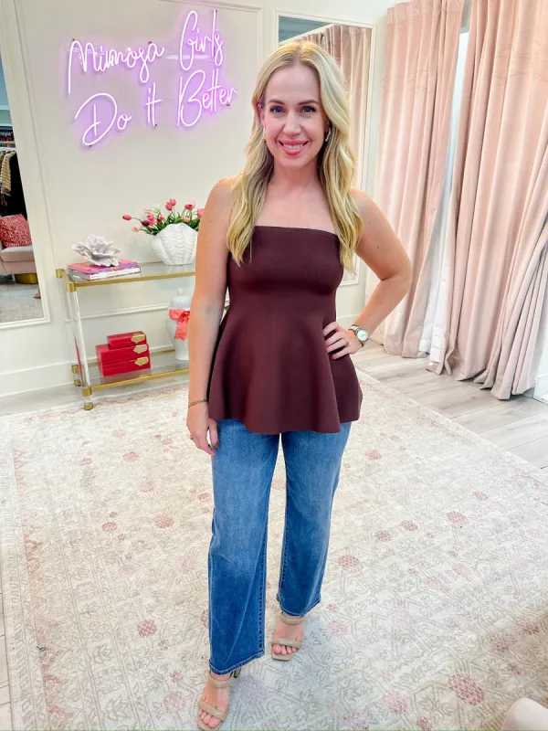Judy Strapless Knit Top made by Olivaceous