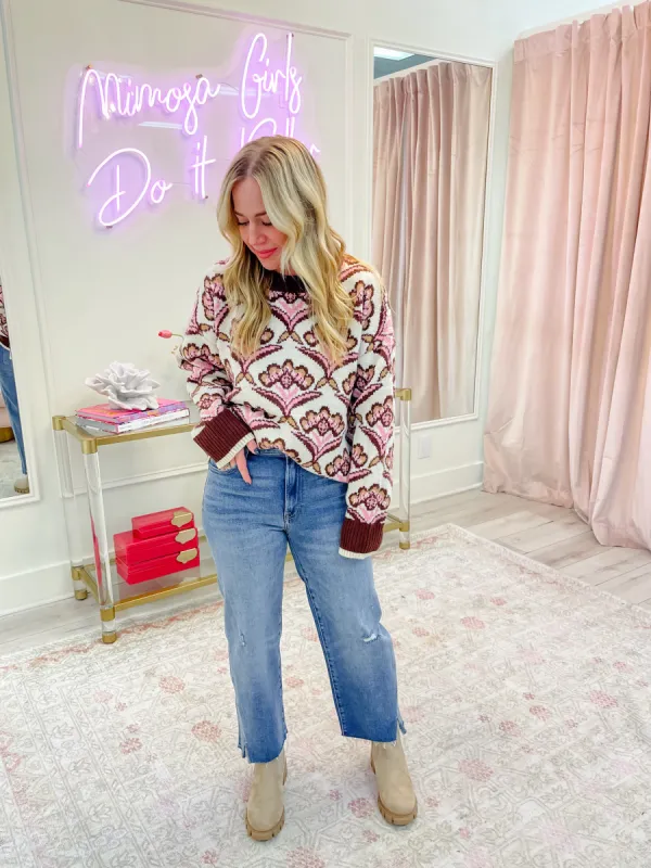 Vera Printed Knit Sweater sold by Mimosa