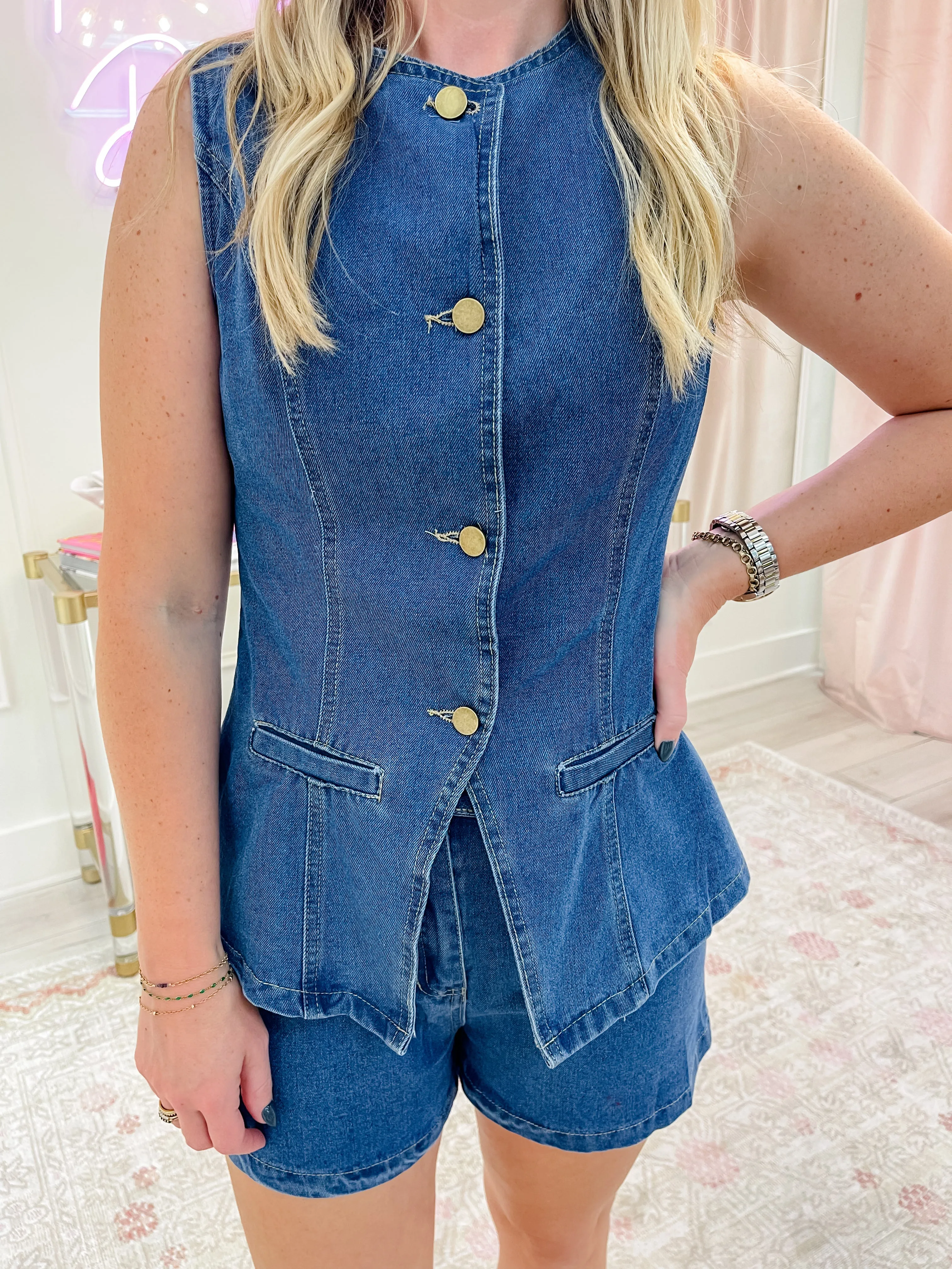 Heritage Denim Vest sold by Mimosa
