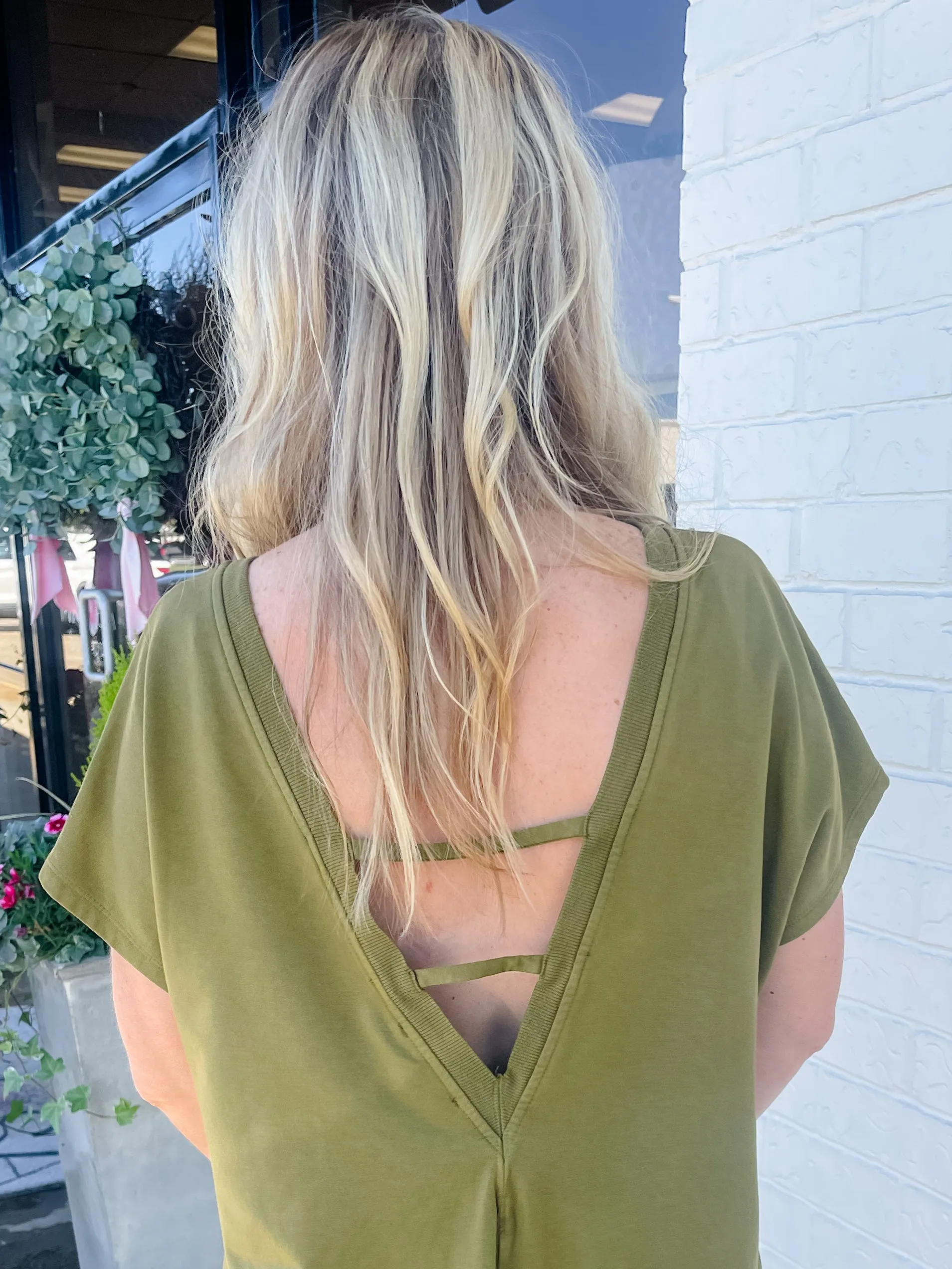 Rae V Back Romper sold by Mimosa product image thumbnail 4