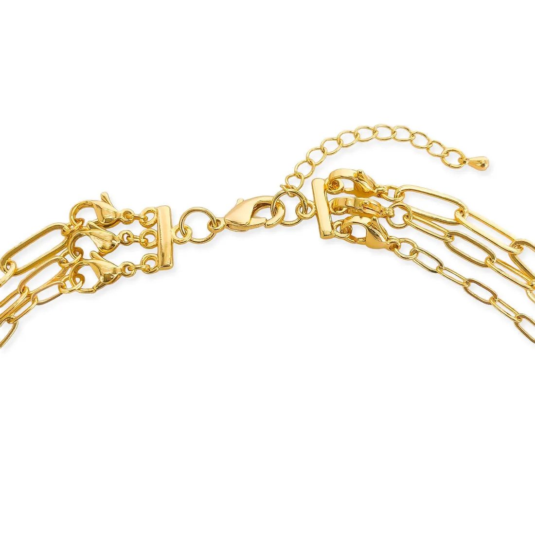 Triple Paper Clip Layer Necklace sold by Mimosa product image thumbnail 3