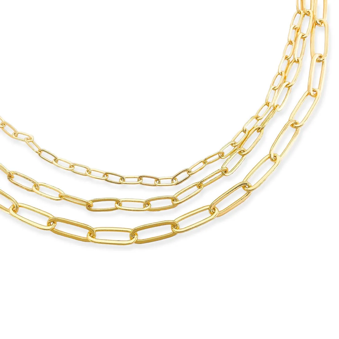 Triple Paper Clip Layer Necklace sold by Mimosa product image thumbnail 2
