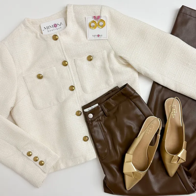 Dian Tweed Cropped Jacket sold by Mimosa