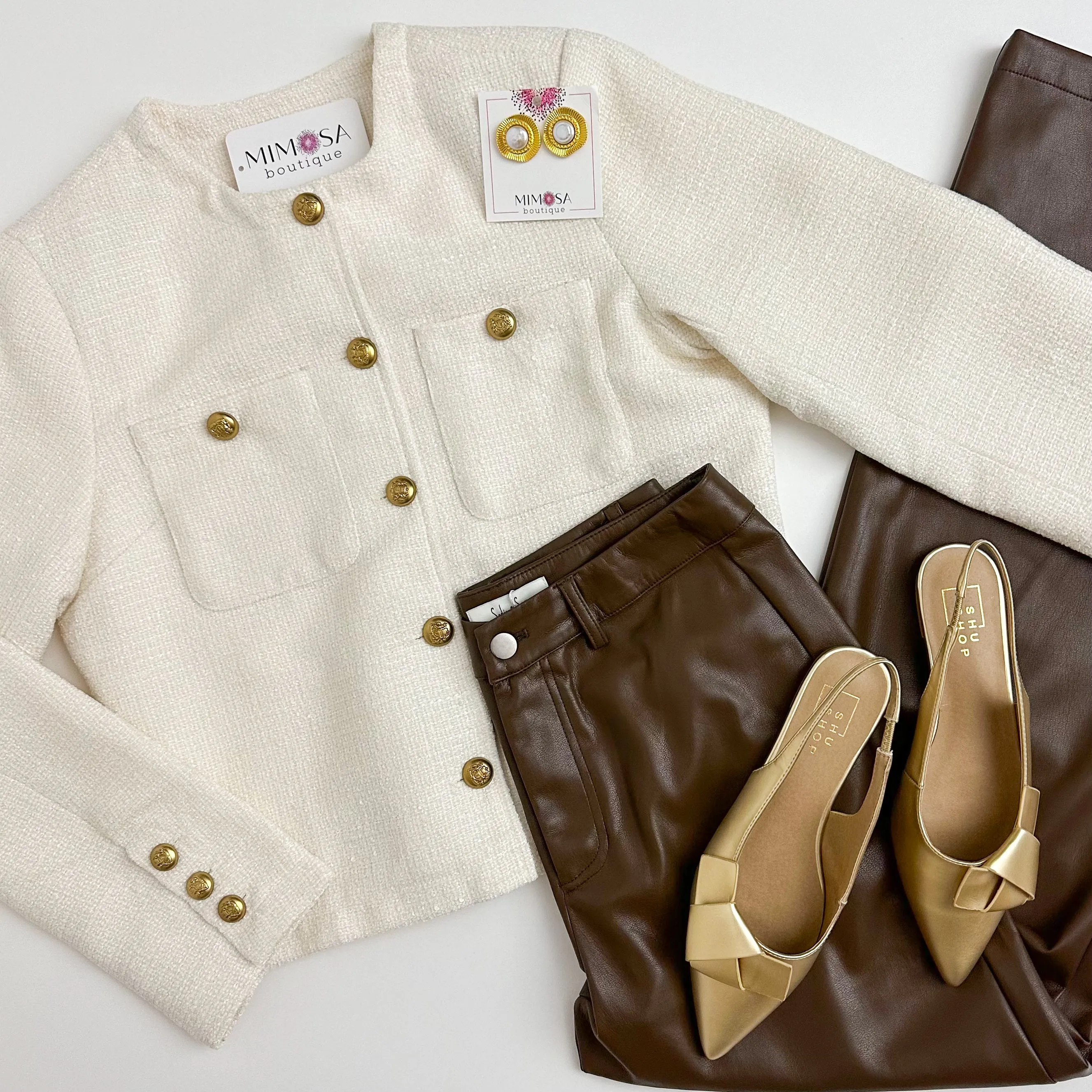 Dian Tweed Cropped Jacket sold by Mimosa