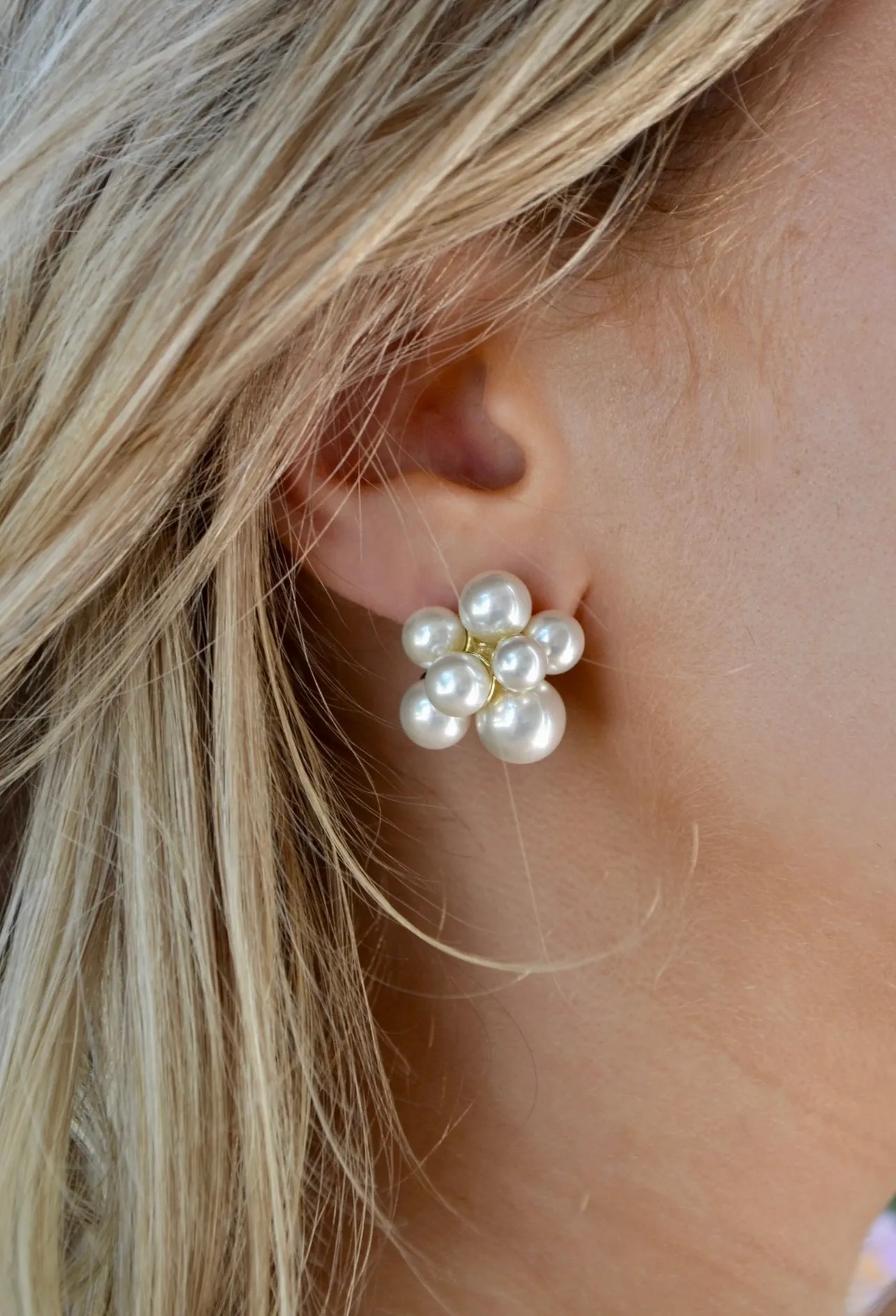 AC Pearl Cluster Studs sold by Mimosa product image thumbnail 2