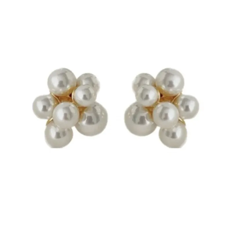 AC Pearl Cluster Studs sold by Mimosa