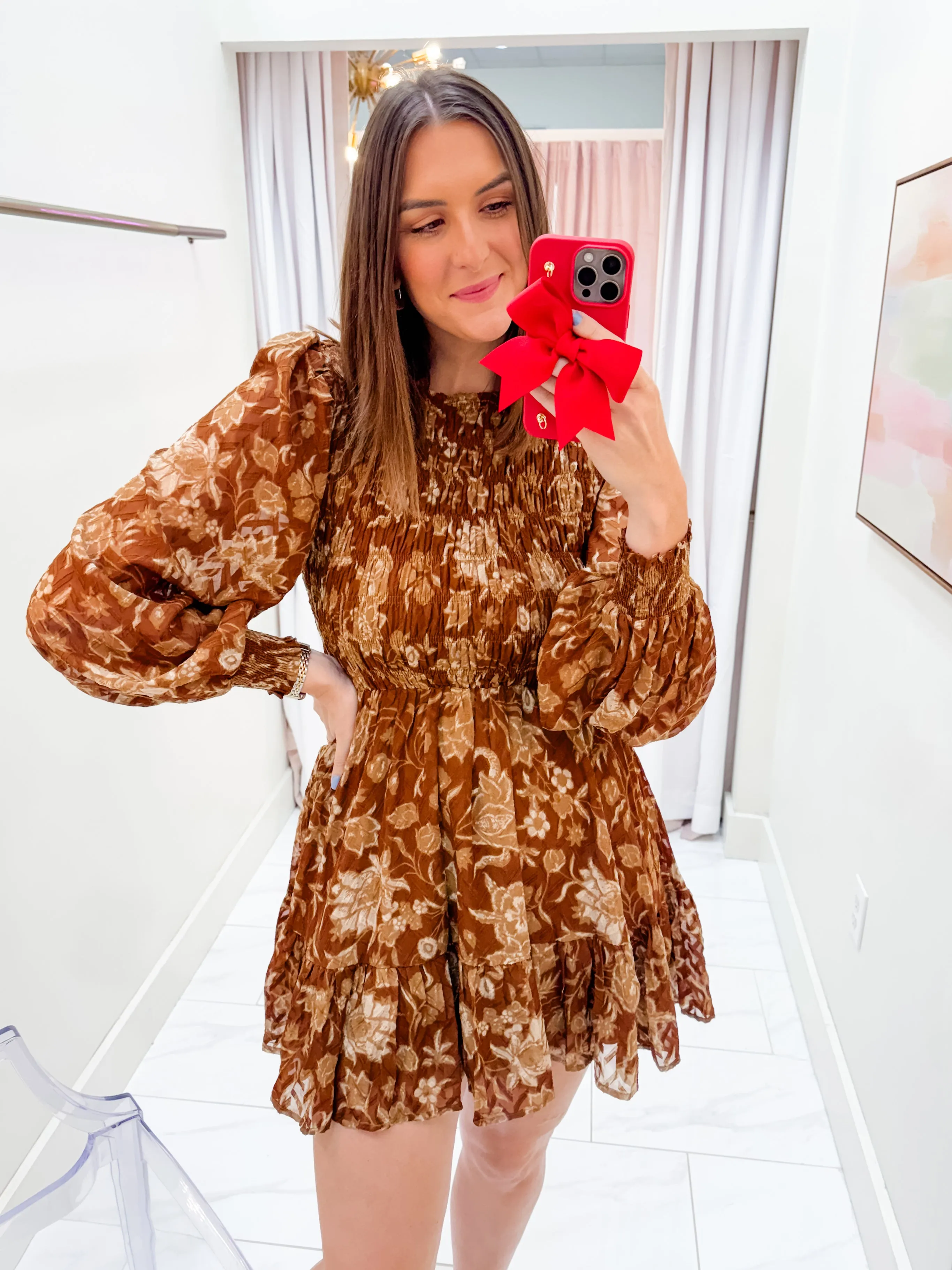 Terra Textured Floral Mini Dress sold by Mimosa product image thumbnail 3