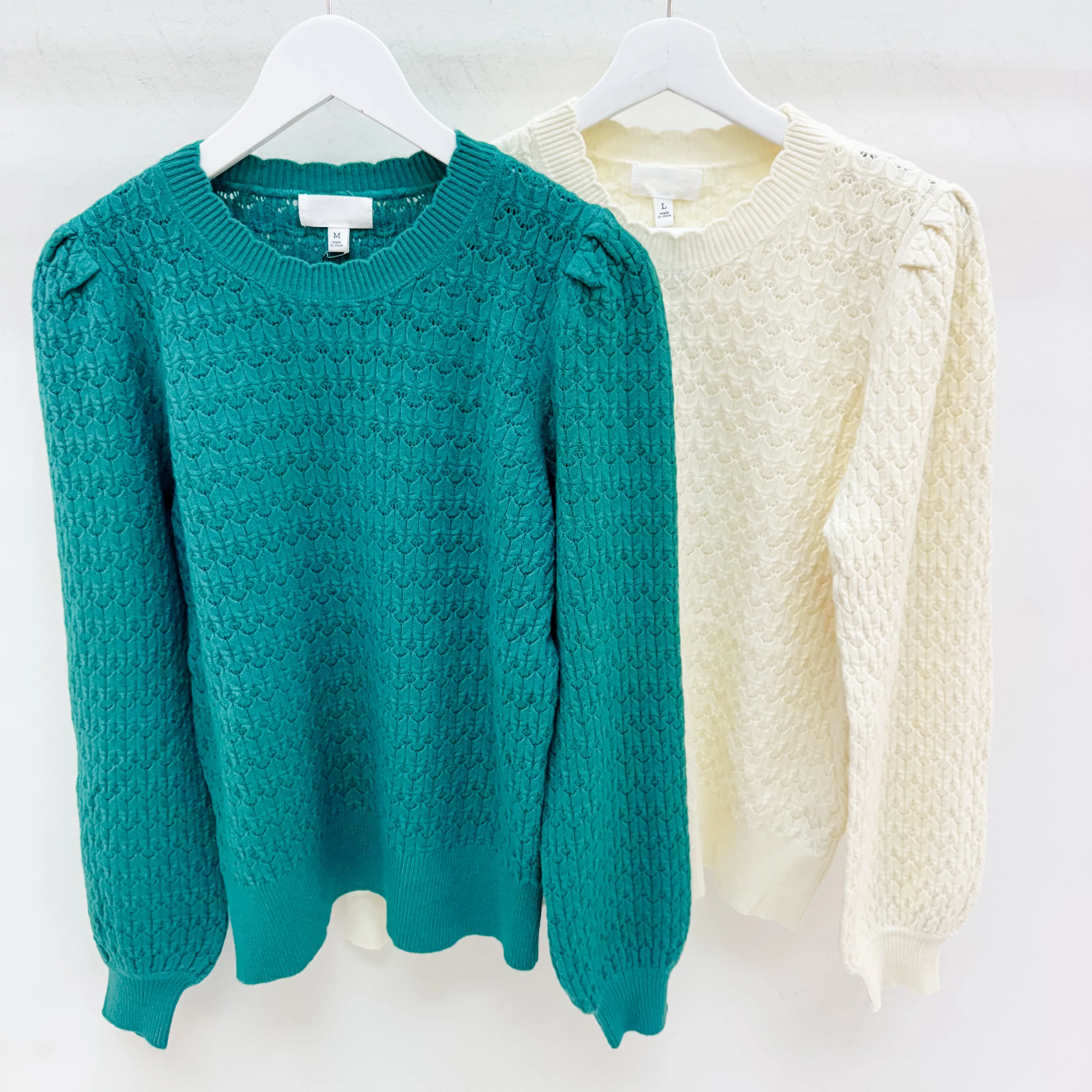 Ivy Scalloped Edge Sweater sold by Mimosa