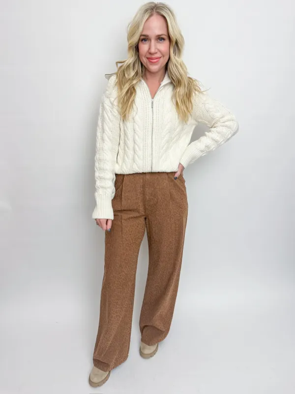Barista Rose Pleated Pant sold by Mimosa