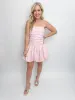 Dion Bubble Hem Strapless Mini Dress sold by Mimosa