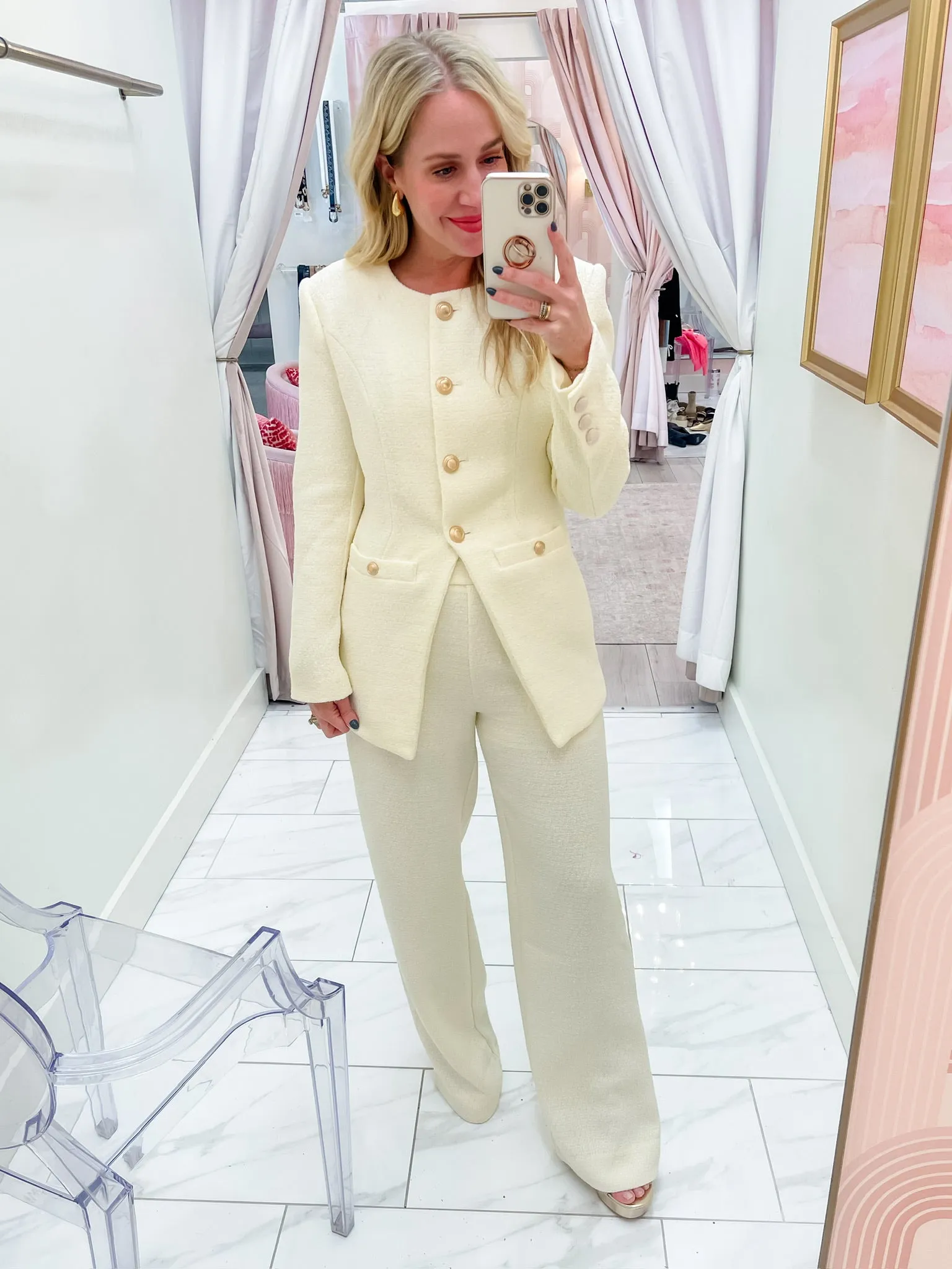 Arabella Tweed Button Jacket sold by Mimosa product image thumbnail 4