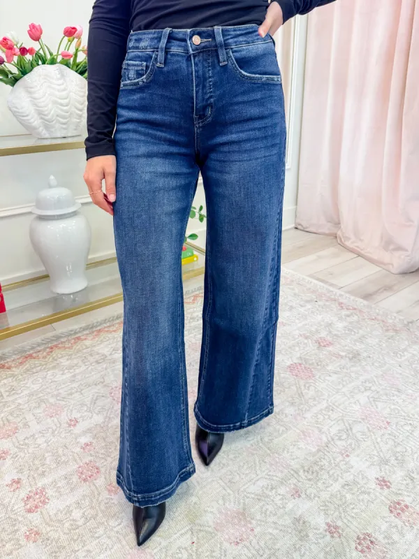 High Rise Full Wide Leg Jean sold by Mimosa