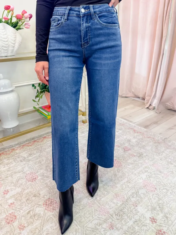 High Rise Crop Slim Wide Leg sold by Mimosa