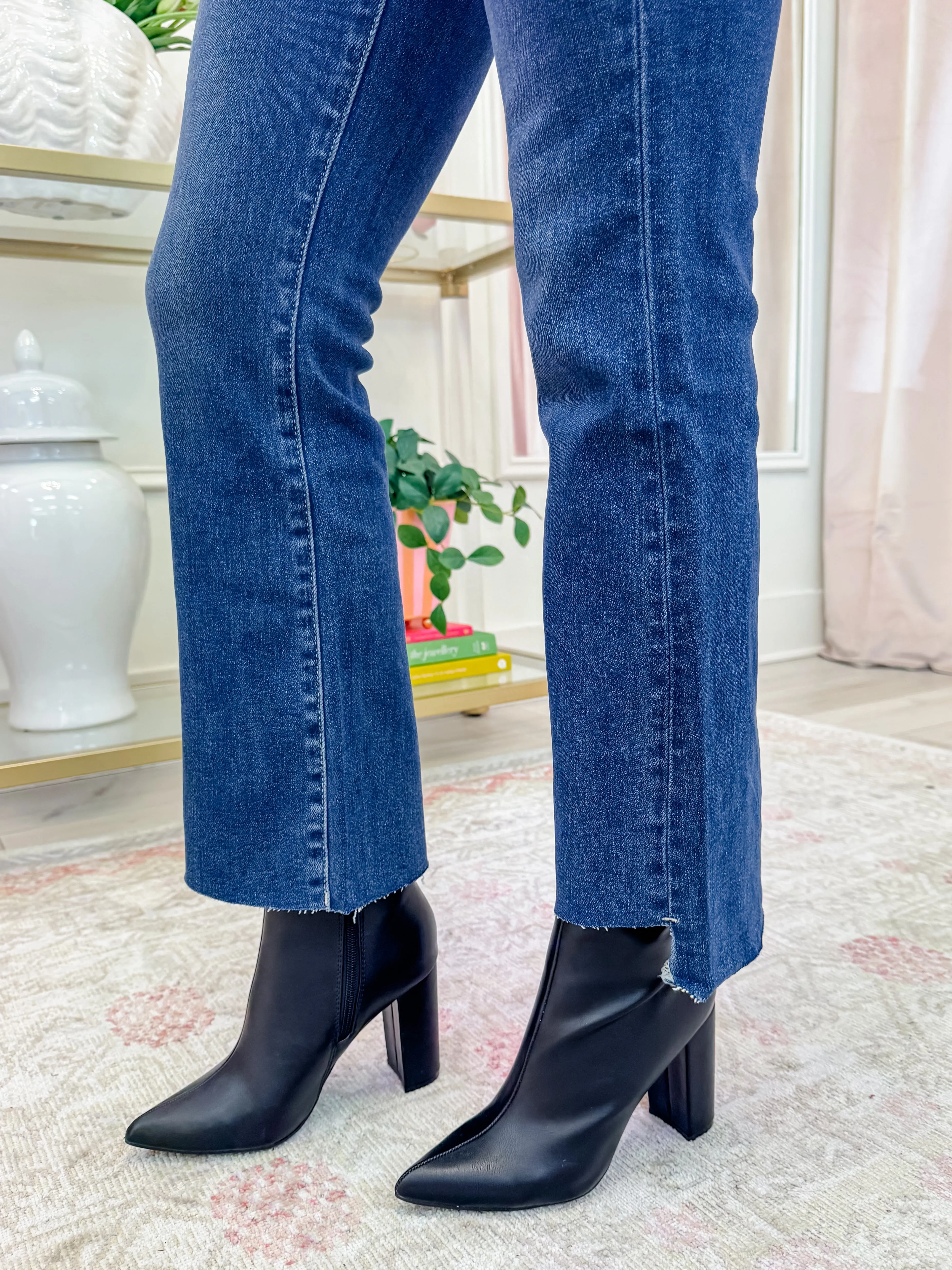 High Rise Side Step Hem Bootcut Jean sold by Mimosa product image thumbnail 2