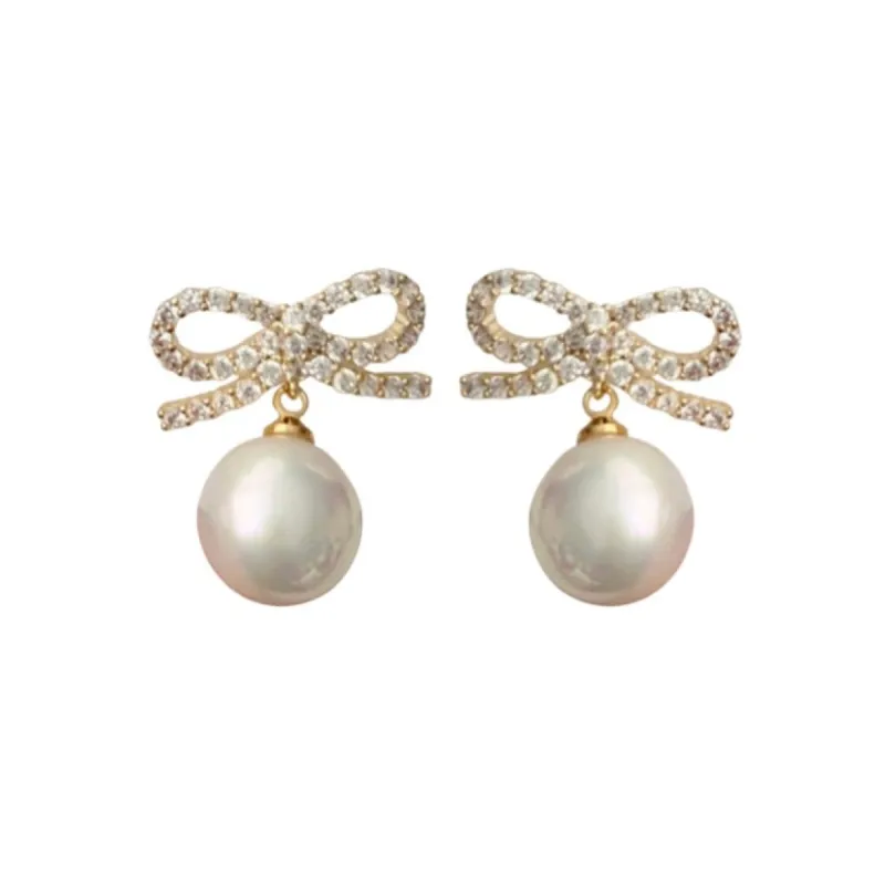 AC Lucile Pearl and Bow Drop sold by Mimosa