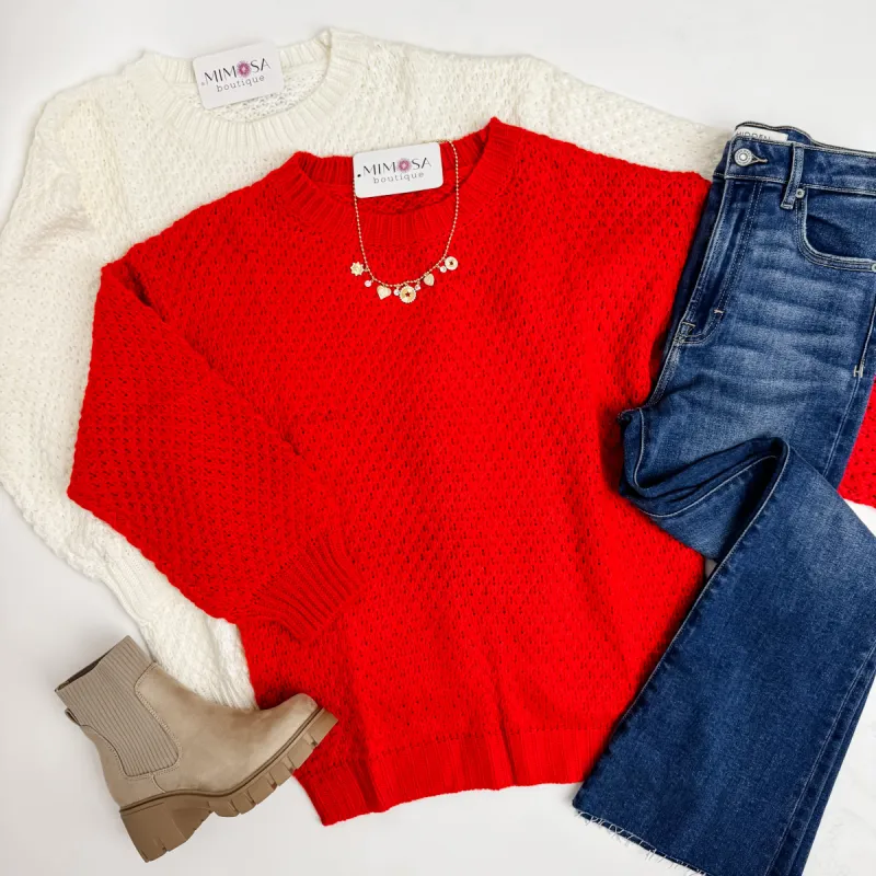Night In Waffle Knit Sweater sold by Mimosa