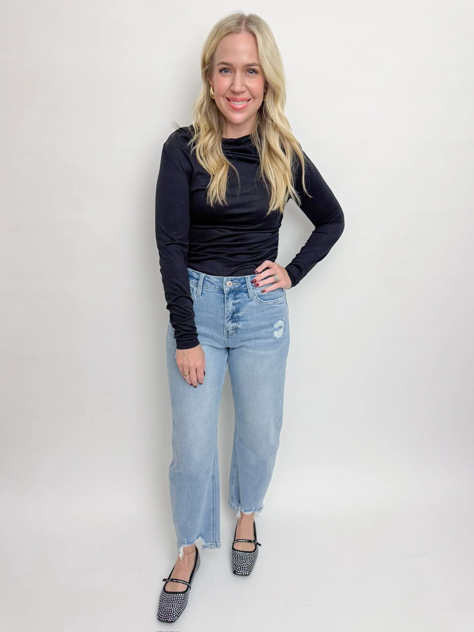 Elvira Knit LS Top sold by Mimosa