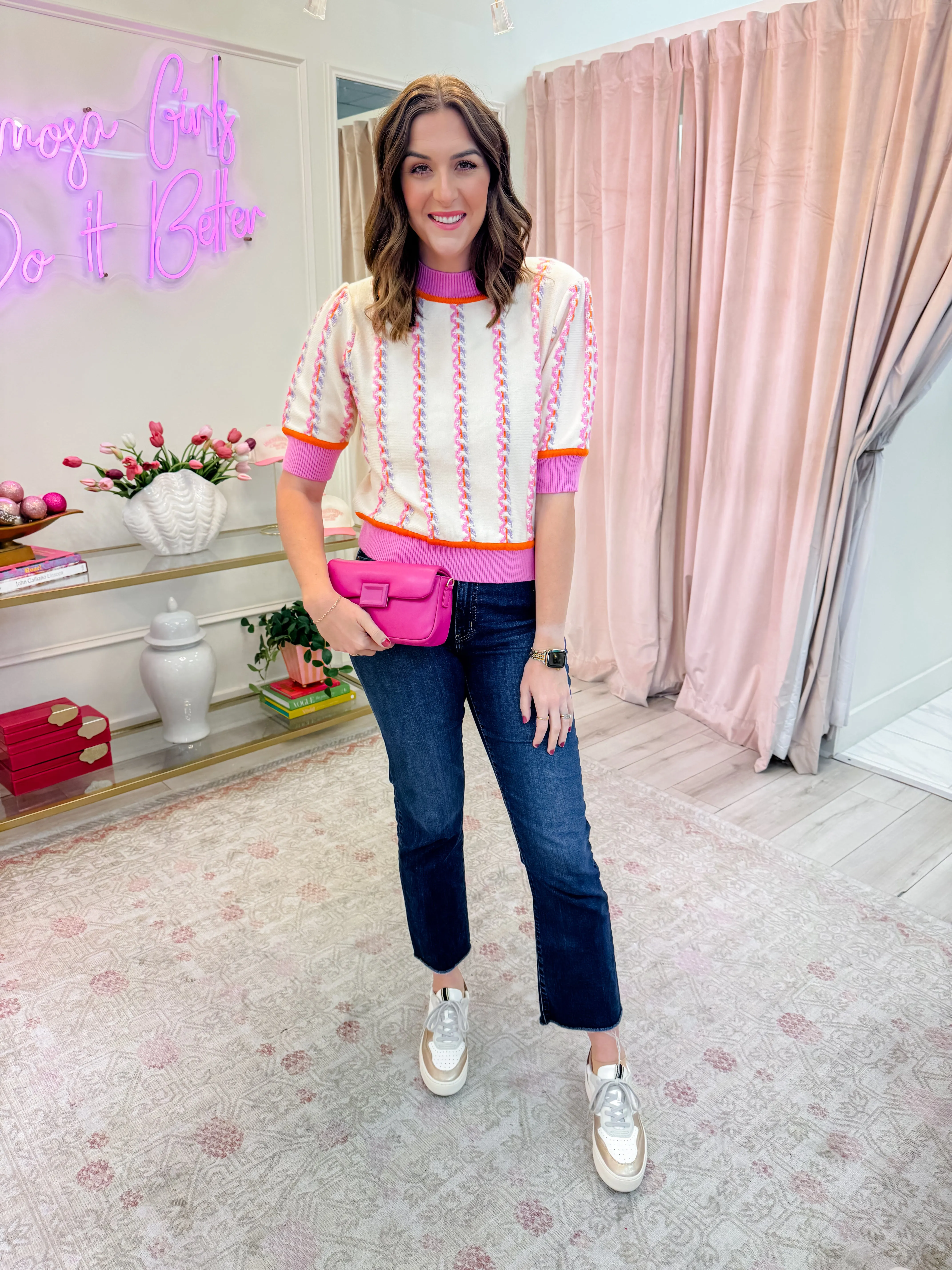 Waverly Short Sleeve Sweater Top sold by Mimosa