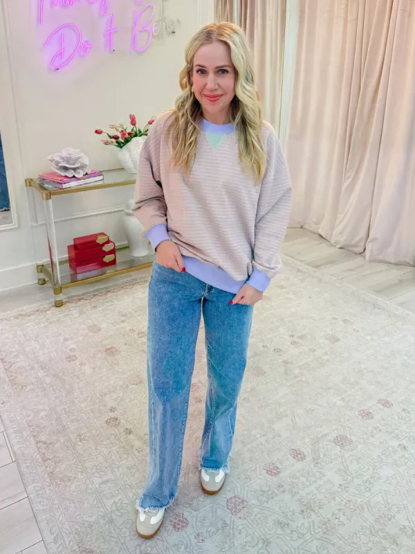 Skipper Striped Sweatshirt sold by Mimosa