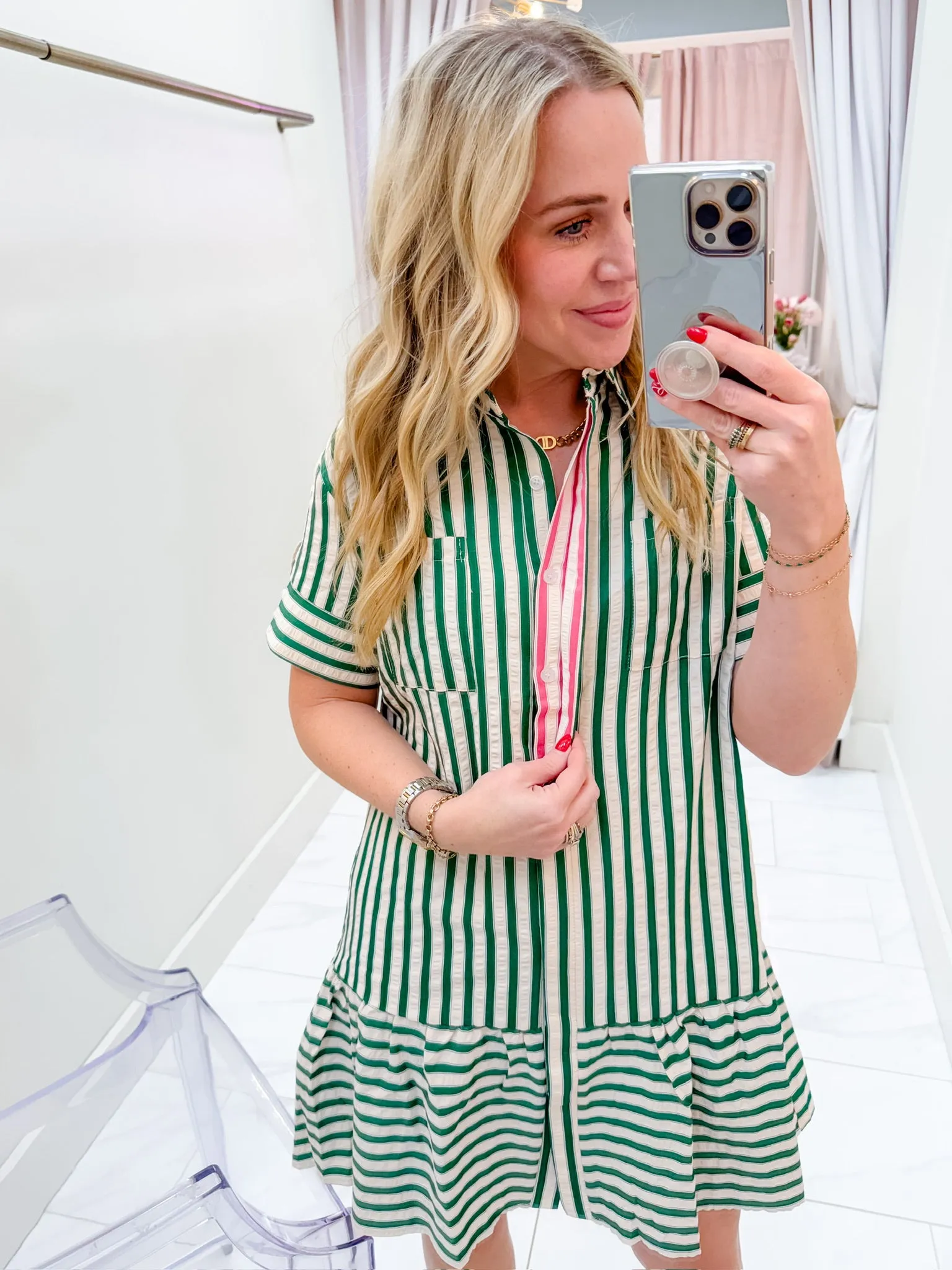 Sicily Stripe Mini Dress sold by Mimosa product image thumbnail 4