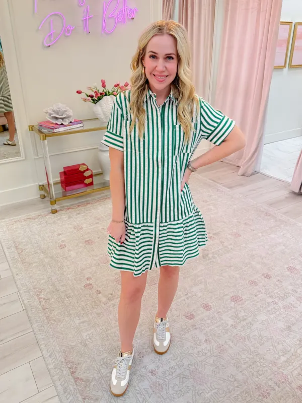 Sicily Stripe Mini Dress sold by Mimosa