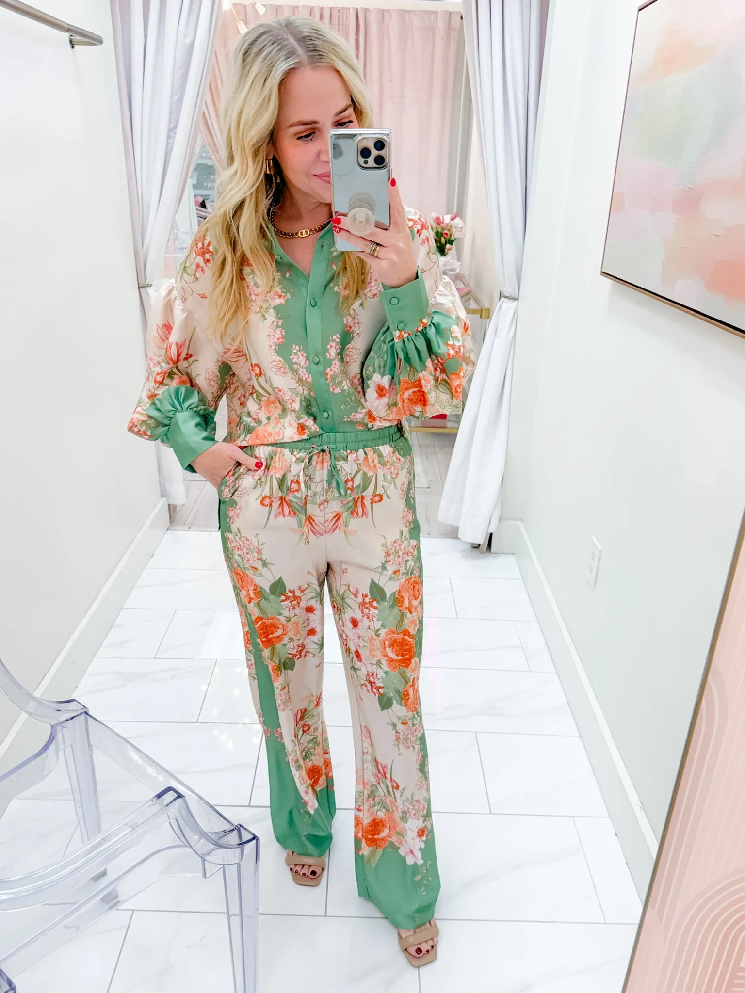 Misty Morning Floral Blouse sold by Mimosa product image thumbnail 3