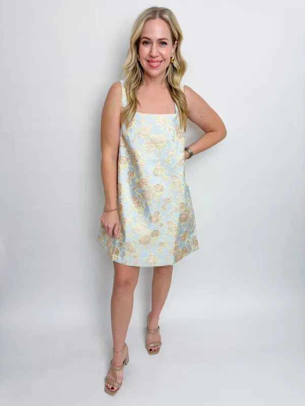 Marian Floral Jacquard A-Line Dress sold by Mimosa