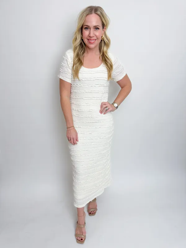 Wind Calls Knit Lace Midi Dress sold by Mimosa