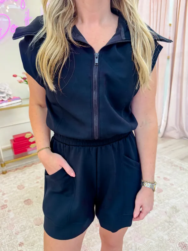 Scuba Luxe Active Romper sold by Mimosa