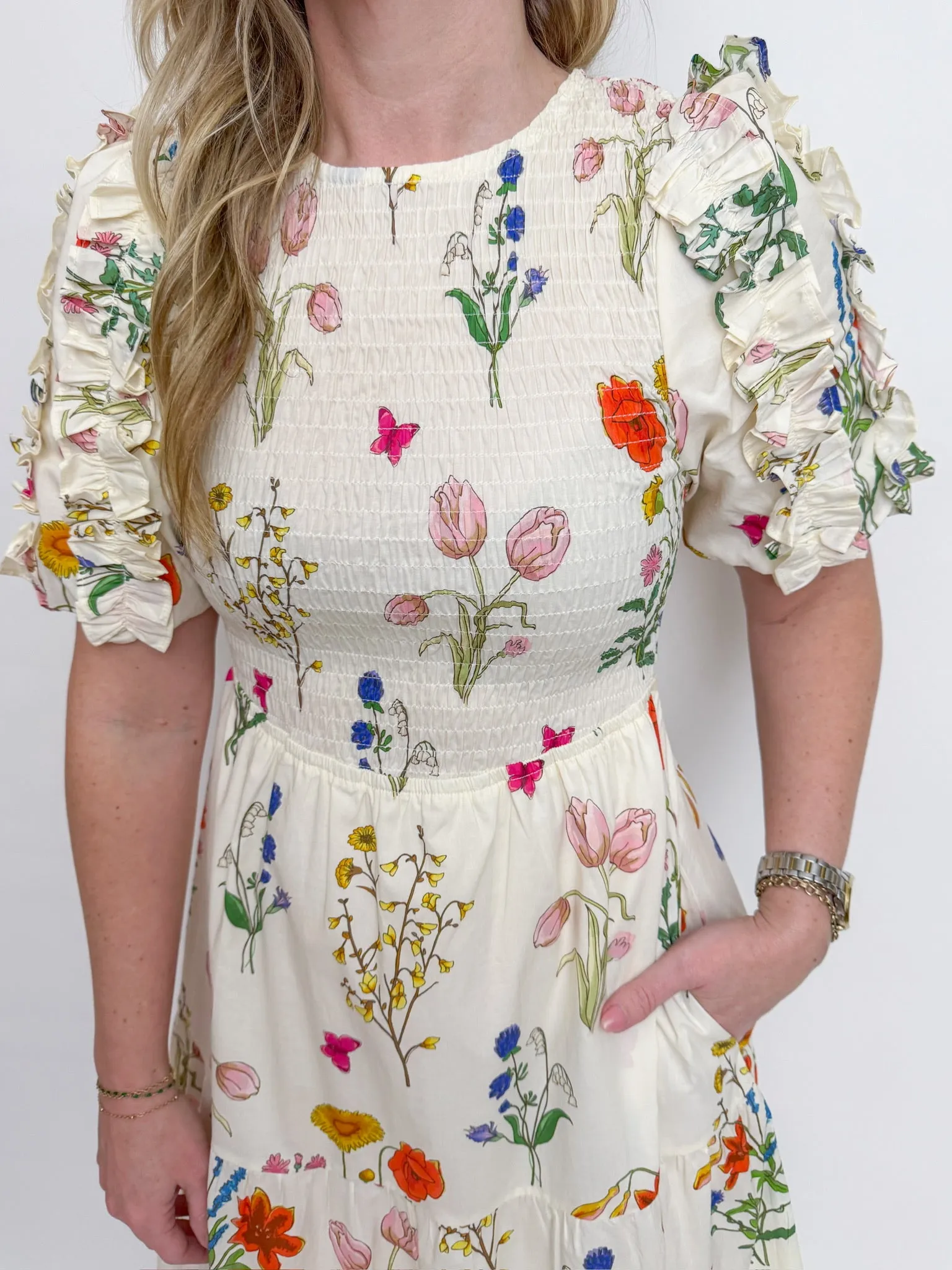 Wildflower Dream Midi Dress sold by Mimosa product image thumbnail 3