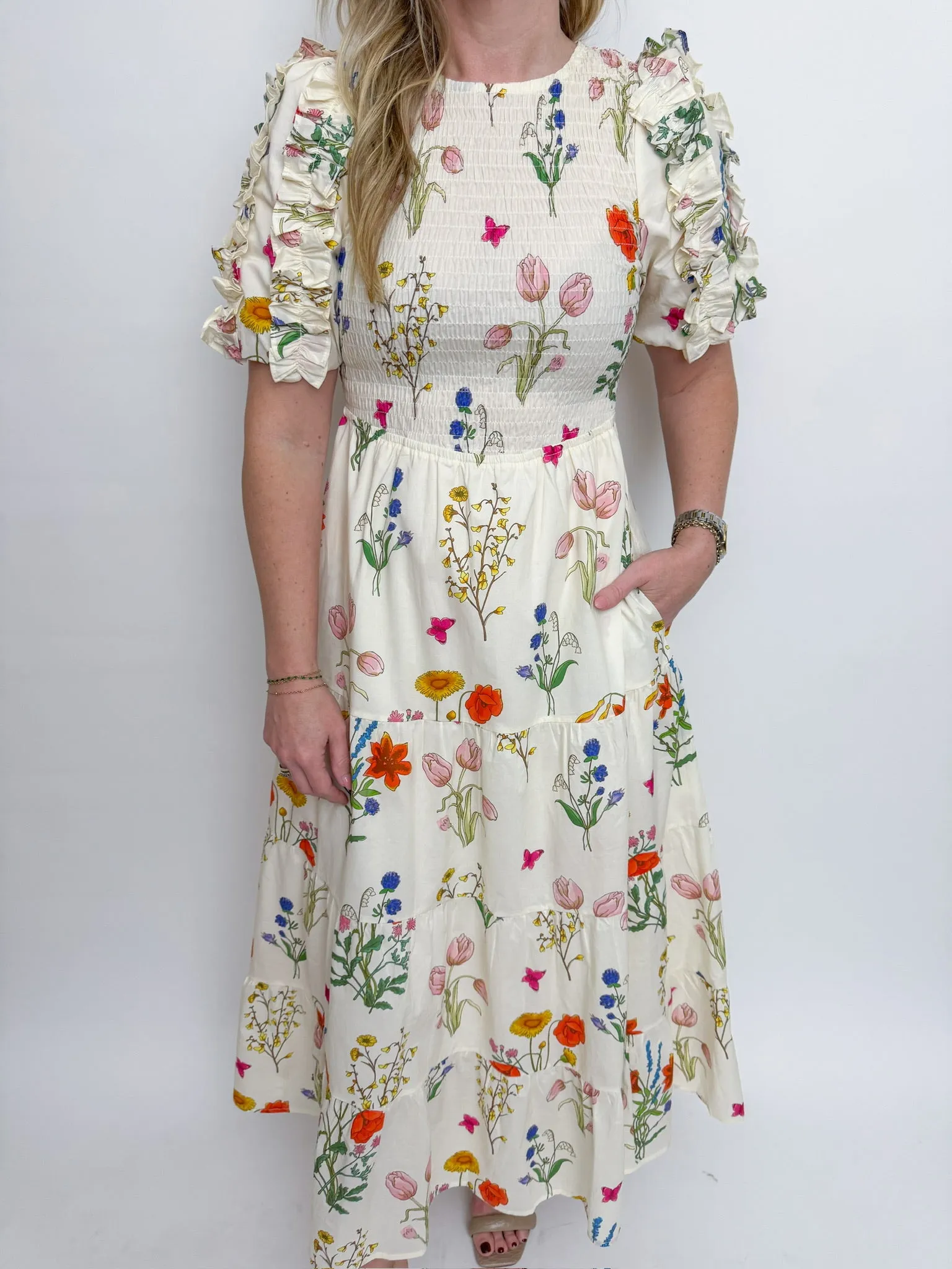 Wildflower Dream Midi Dress sold by Mimosa product image thumbnail 2