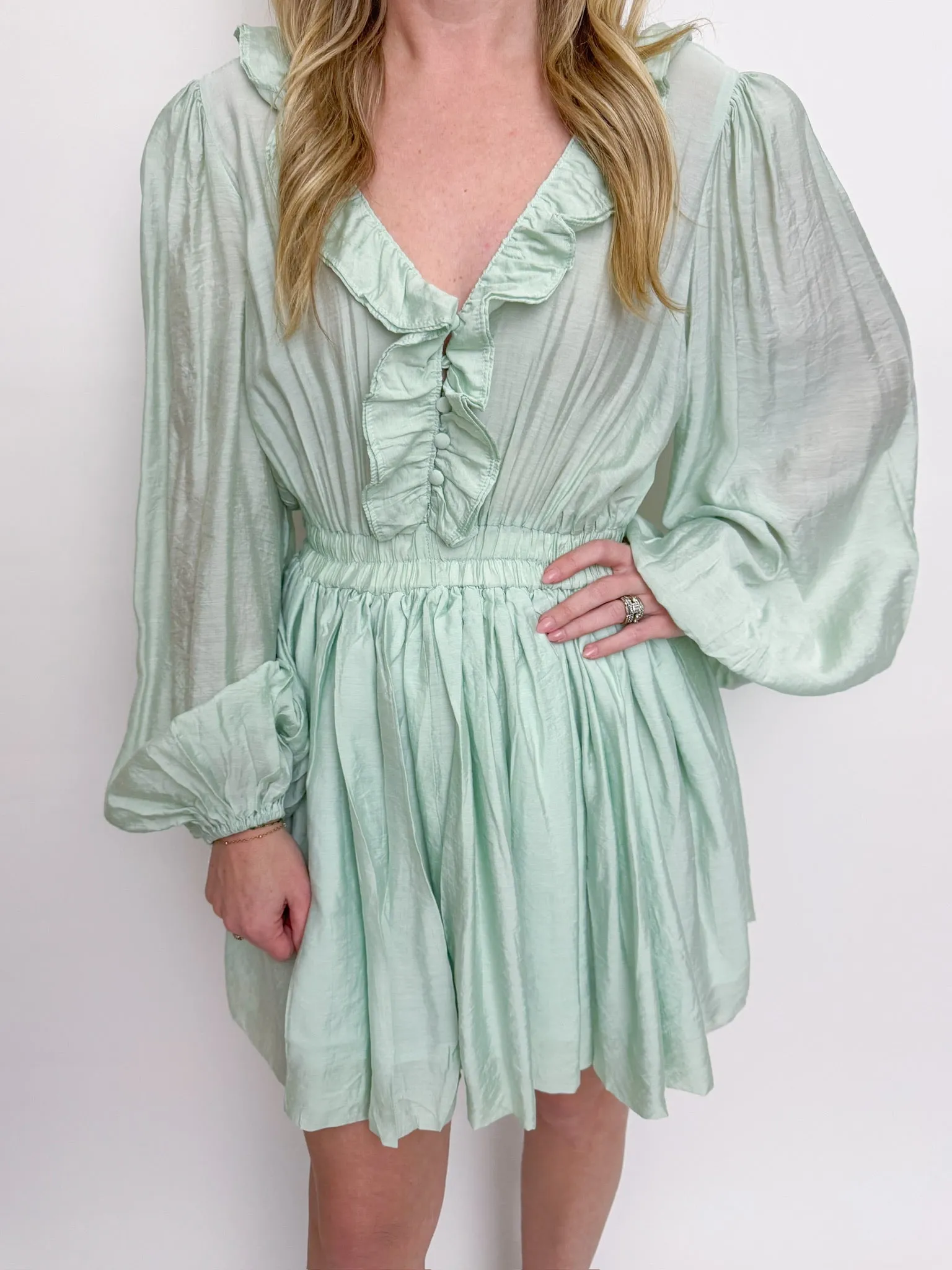 Della Ruffled Mini Dress sold by Mimosa product image thumbnail 2