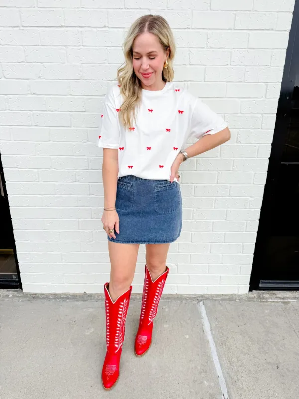 Bow On It Boxy Tee sold by Mimosa