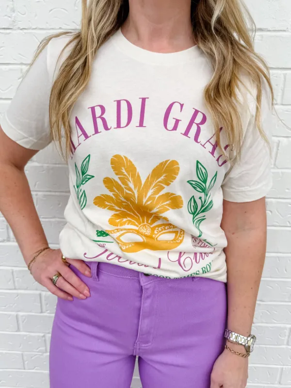 Mardi Gras Social Club Graphic Tee sold by Mimosa