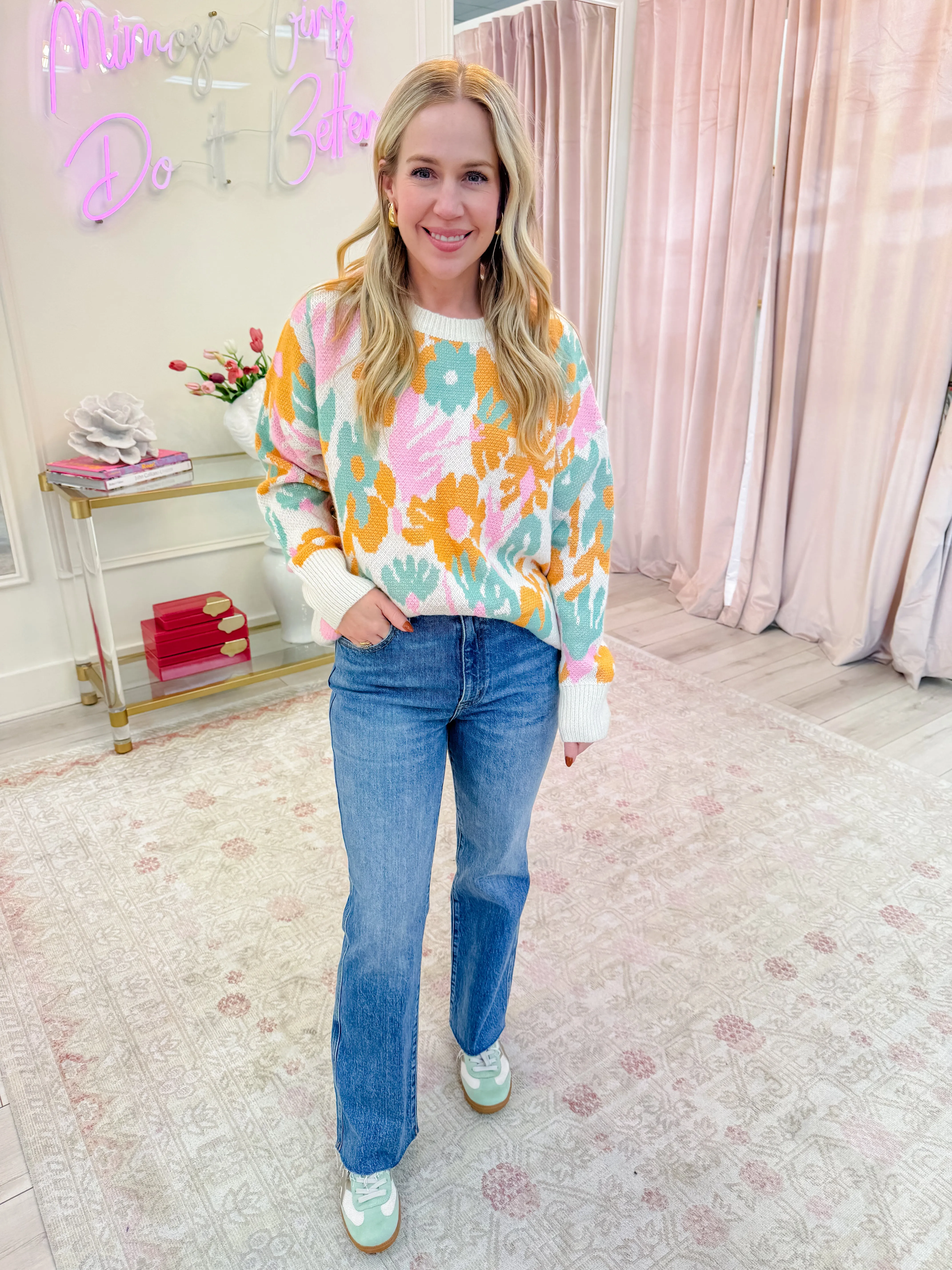 Gentry Floral Knit Sweater sold by Mimosa product image thumbnail 2