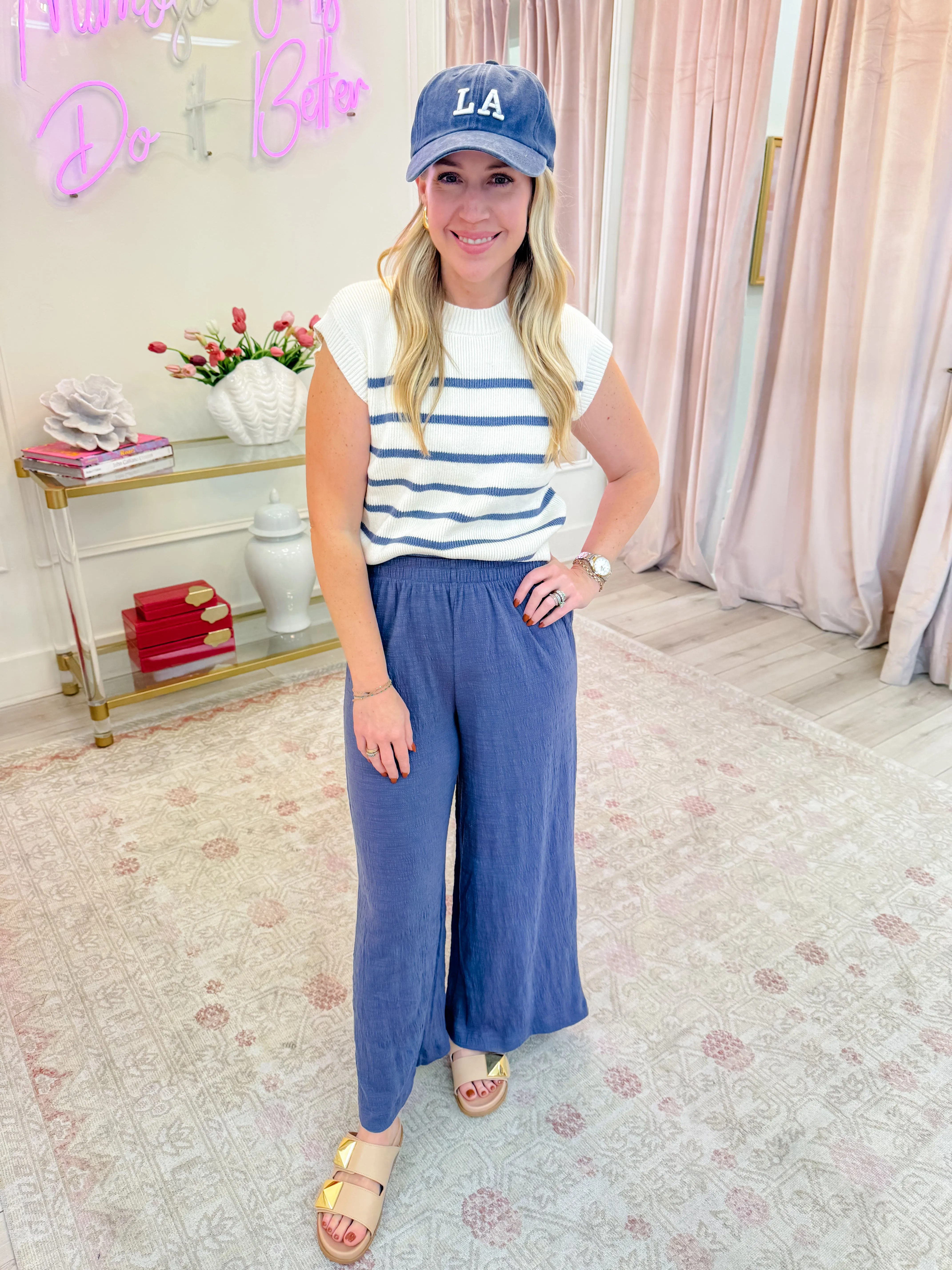 Seaside Stripe Sweater Tank sold by Mimosa product image thumbnail 3