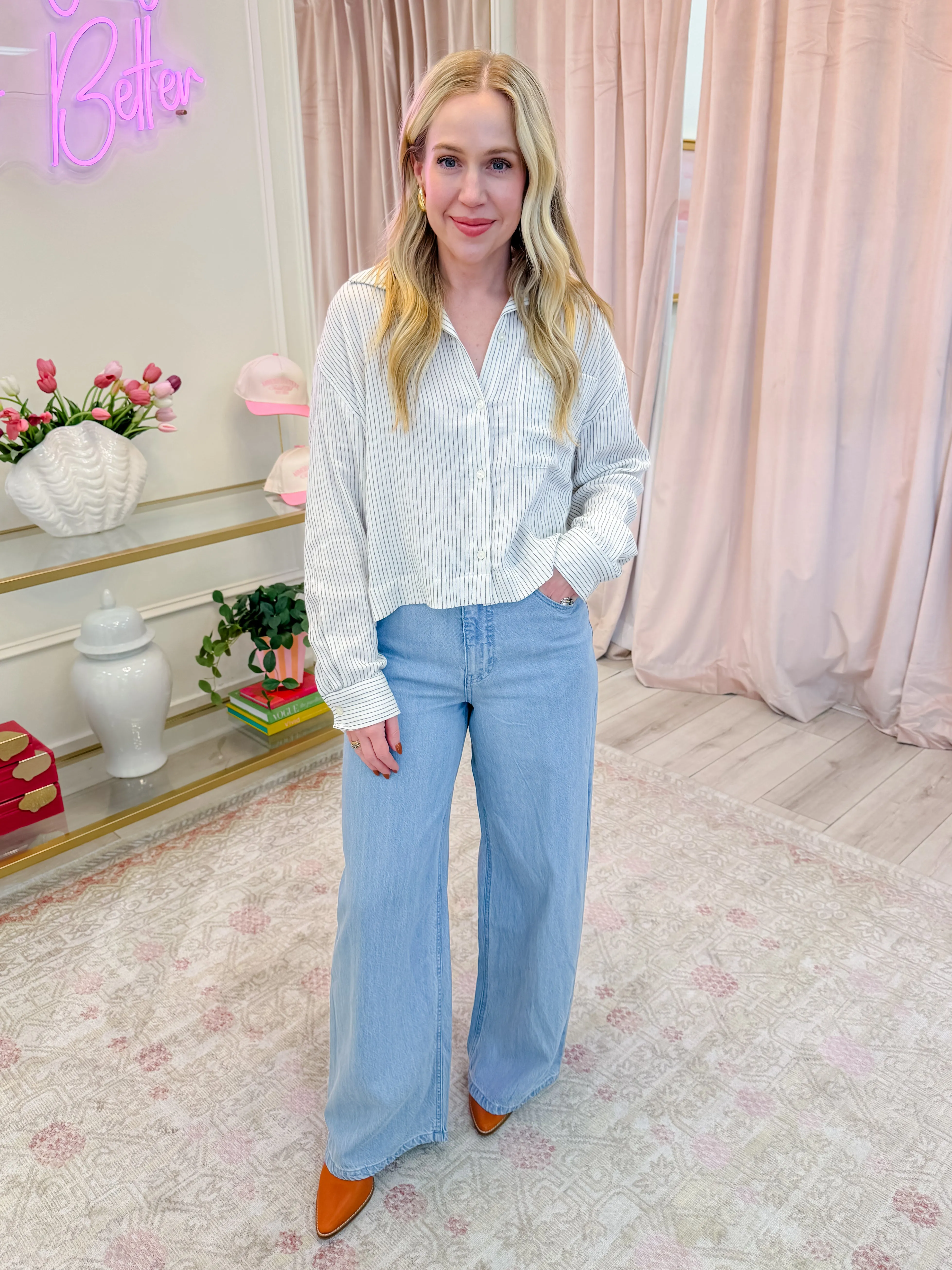 ZS Mia Loose Wide Leg Denim Pant sold by Mimosa product image thumbnail 2