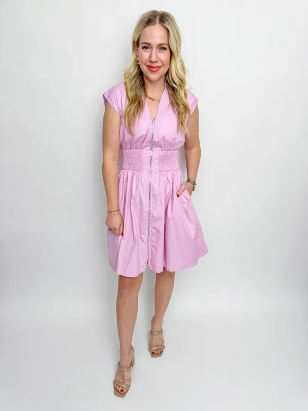 Carrie Zip Front Mini Dress sold by Mimosa