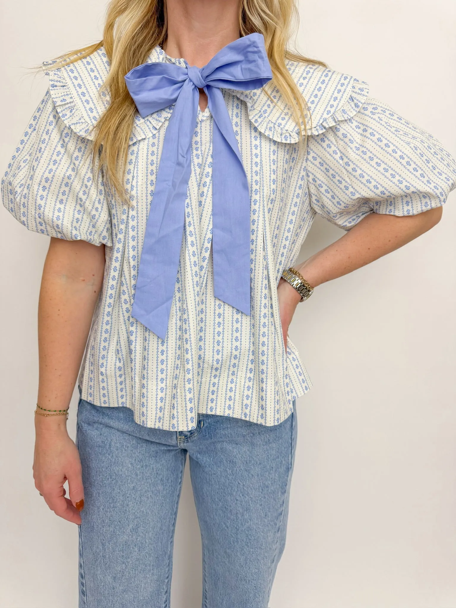 Dolly Bubble Sleeve Blouse sold by Mimosa product image thumbnail 2