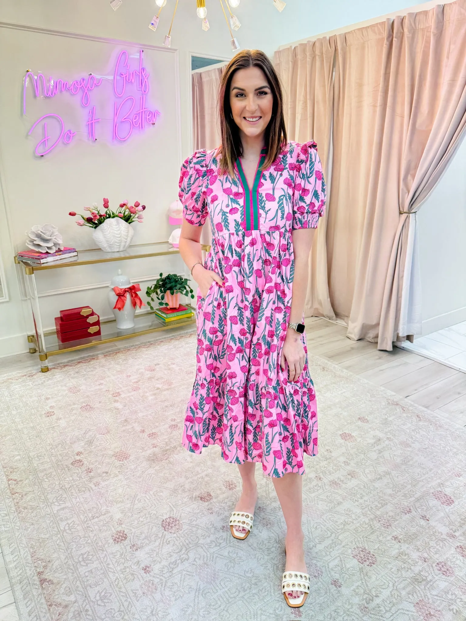 Queen Poppy Midi Dress sold by Mimosa