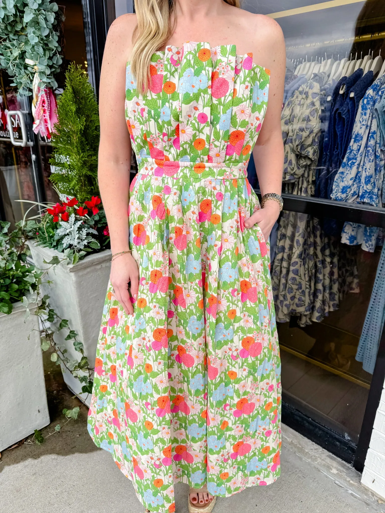 Blossom Strapless Midi Dress sold by Mimosa product image thumbnail 3