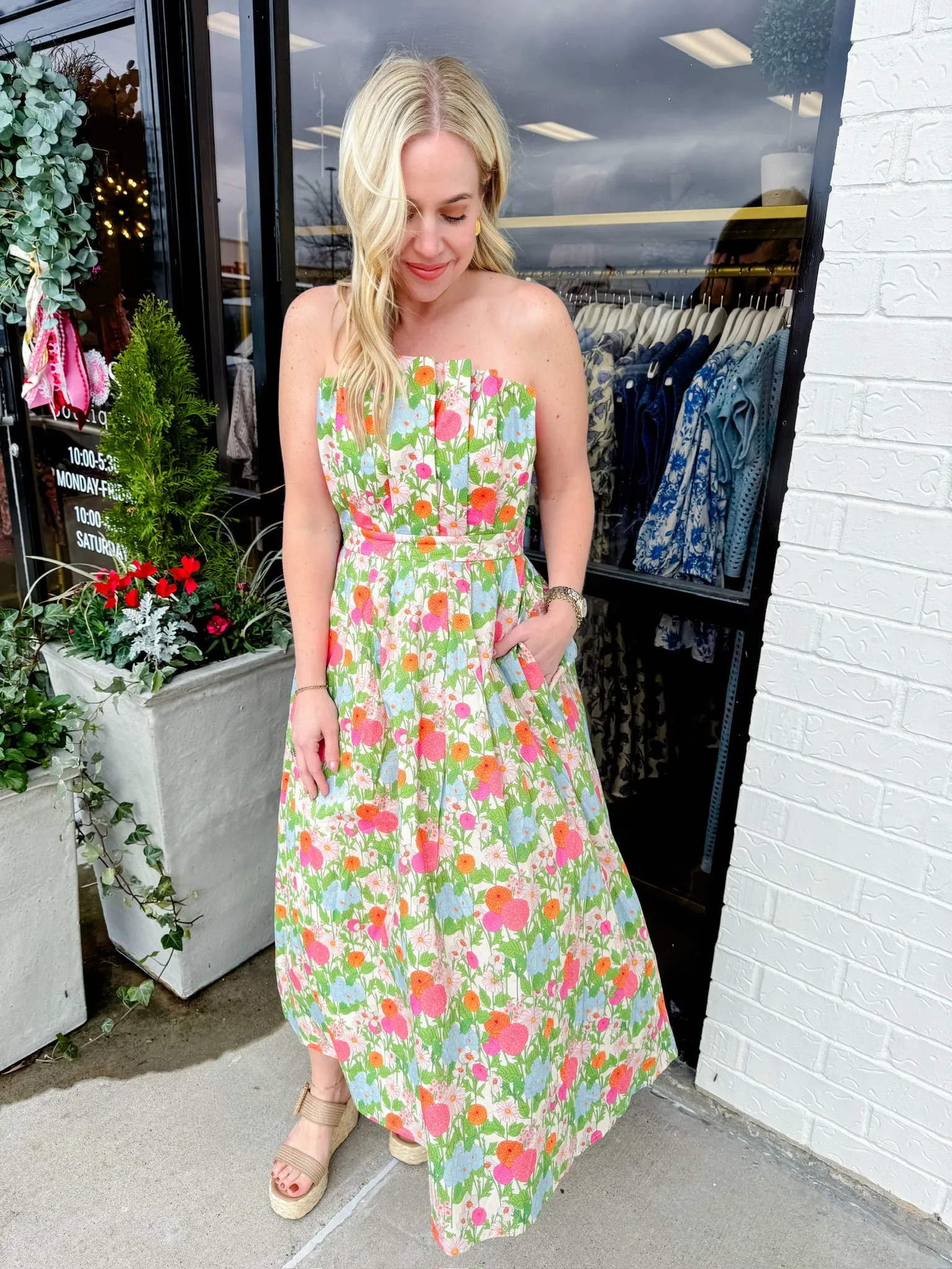 Blossom Strapless Midi Dress sold by Mimosa product image thumbnail 2