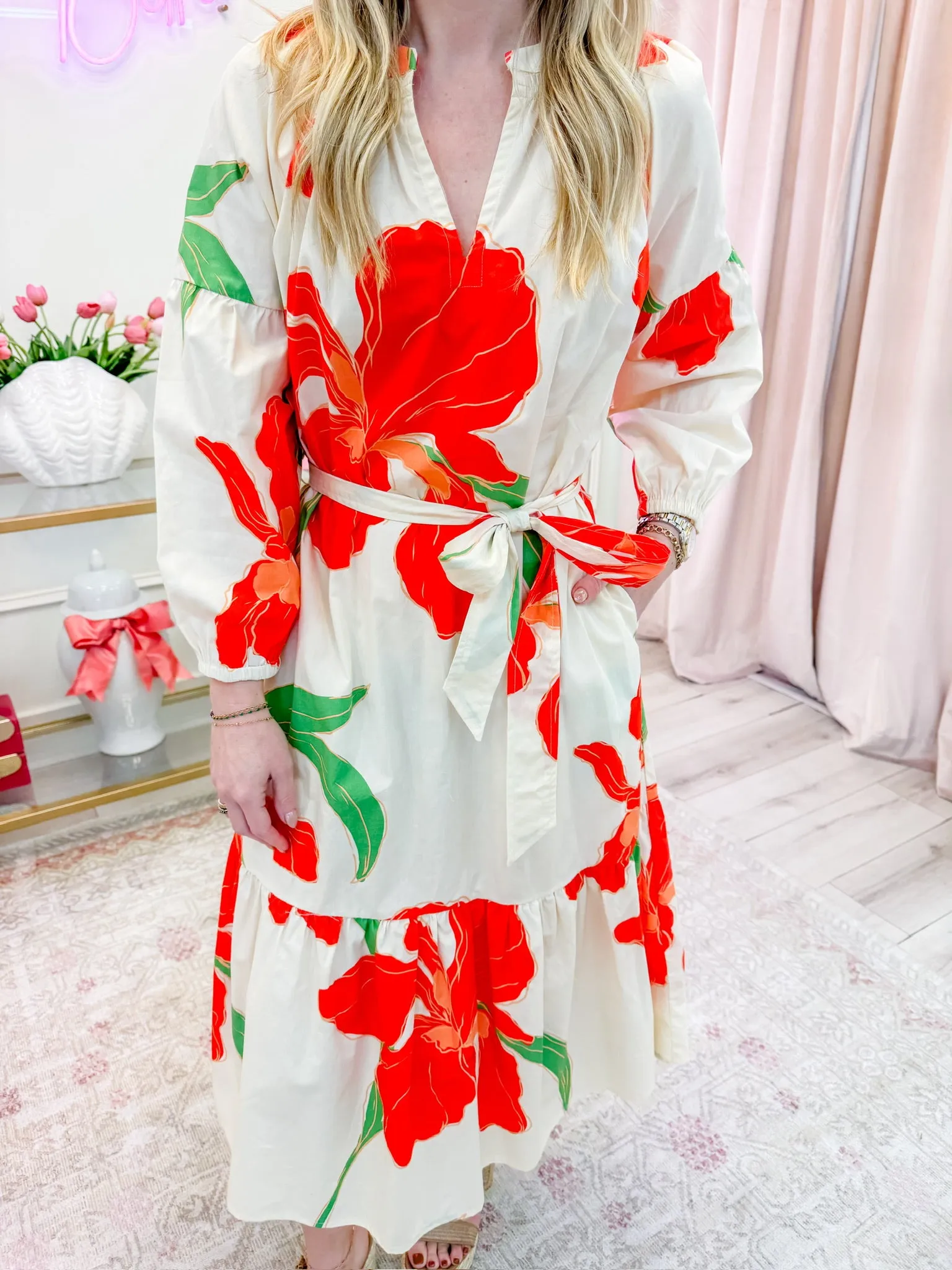 Clementine Tie Waist Maxi Dress sold by Mimosa product image thumbnail 2