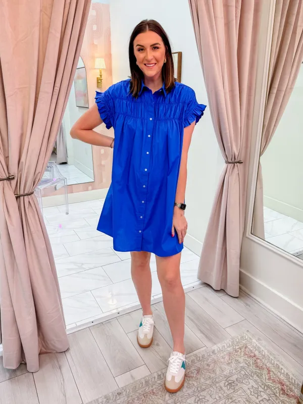 Lakelyn Button Front Mini Dress sold by Mimosa