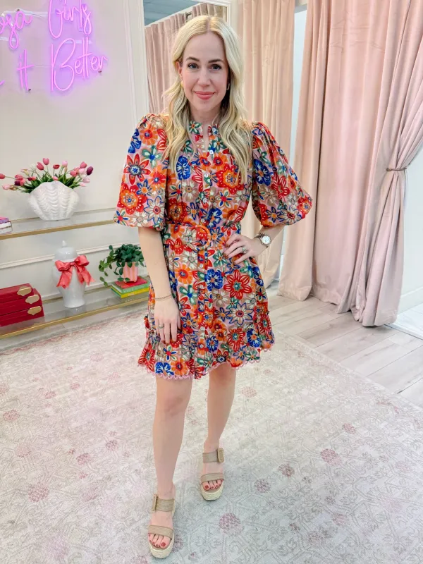 Maeve Floral Belted Mini Dress sold by Mimosa